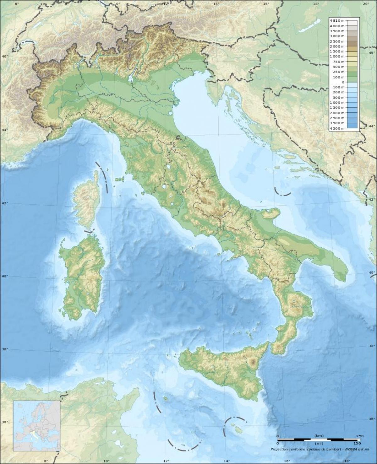 Italia Topografikos Xarths Xarths Twn Itlay Topografiko Notia Eyrwph Eyrwph